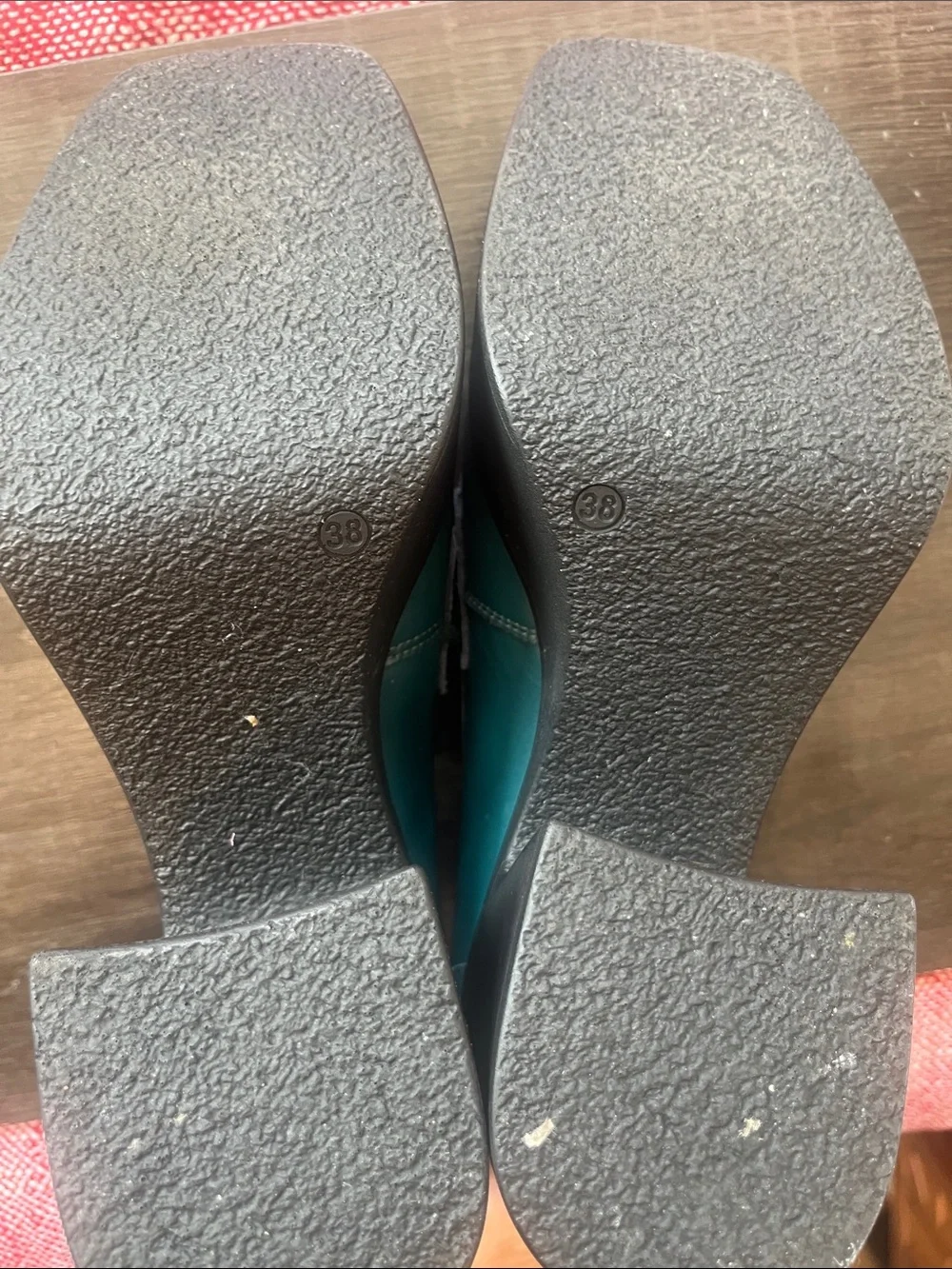 Free people teal platform heels size 8